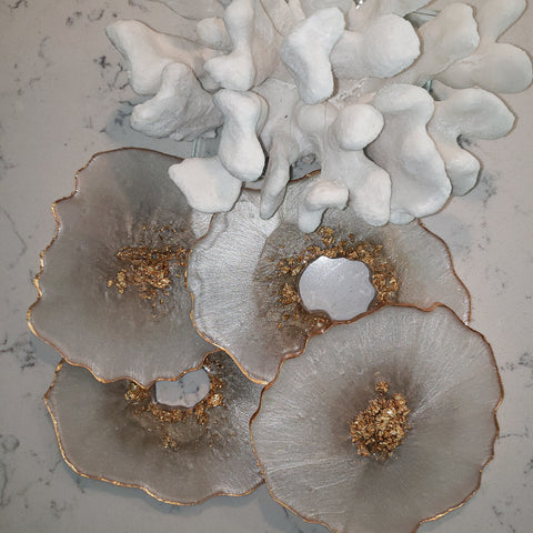 Moonstone Pearl White Agate Coasters