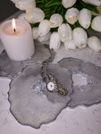 Shimmering Silver Agate Coasters