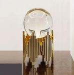 Crystal Ball on Luxurious Gold Stand