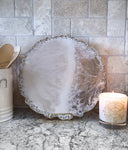 Decorative Agate Plate- "Sparkling White"