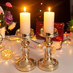 Gold Pillar Candle Holders