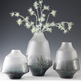 New Gray Luxury Glass Ice Crack Vase