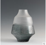 New Gray Luxury Glass Ice Crack Vase