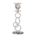 Brilliant Silver Crystal Candle Holder