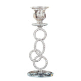 Brilliant Silver Crystal Candle Holder