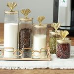 Luxurious Gingko Leaf Brass Jar