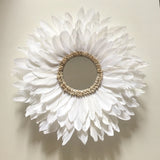 Handmade Feather Wall Flower