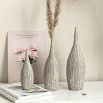 Ceramic Striped Flower Vase