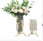 Golden Vines Glass Vases